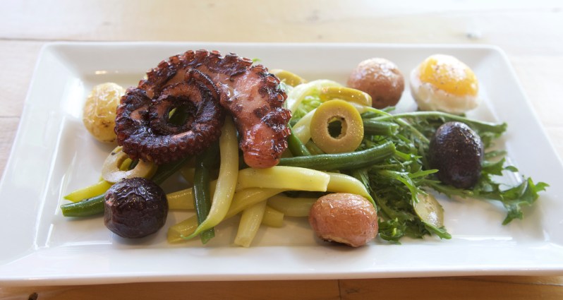 Grilled Octopus Salad Nicoise Style - Photo by Beth Clauss